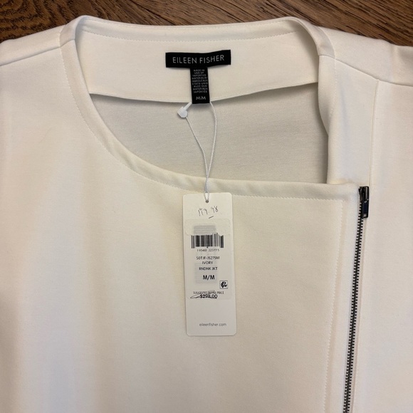 Eileen Fisher Flex Tencel Ponte Round Neck Jacket - Picture 4 of 8